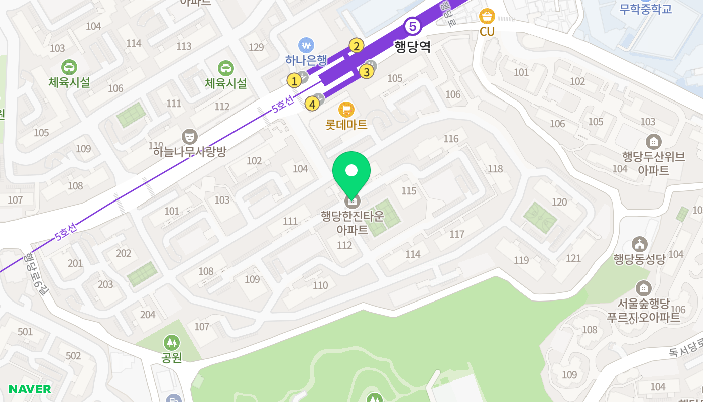 성동구 아파트 경매 위치 지도
