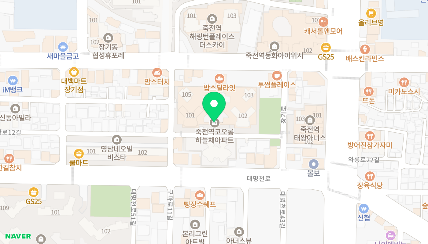 달서구 아파트 경매 위치 지도