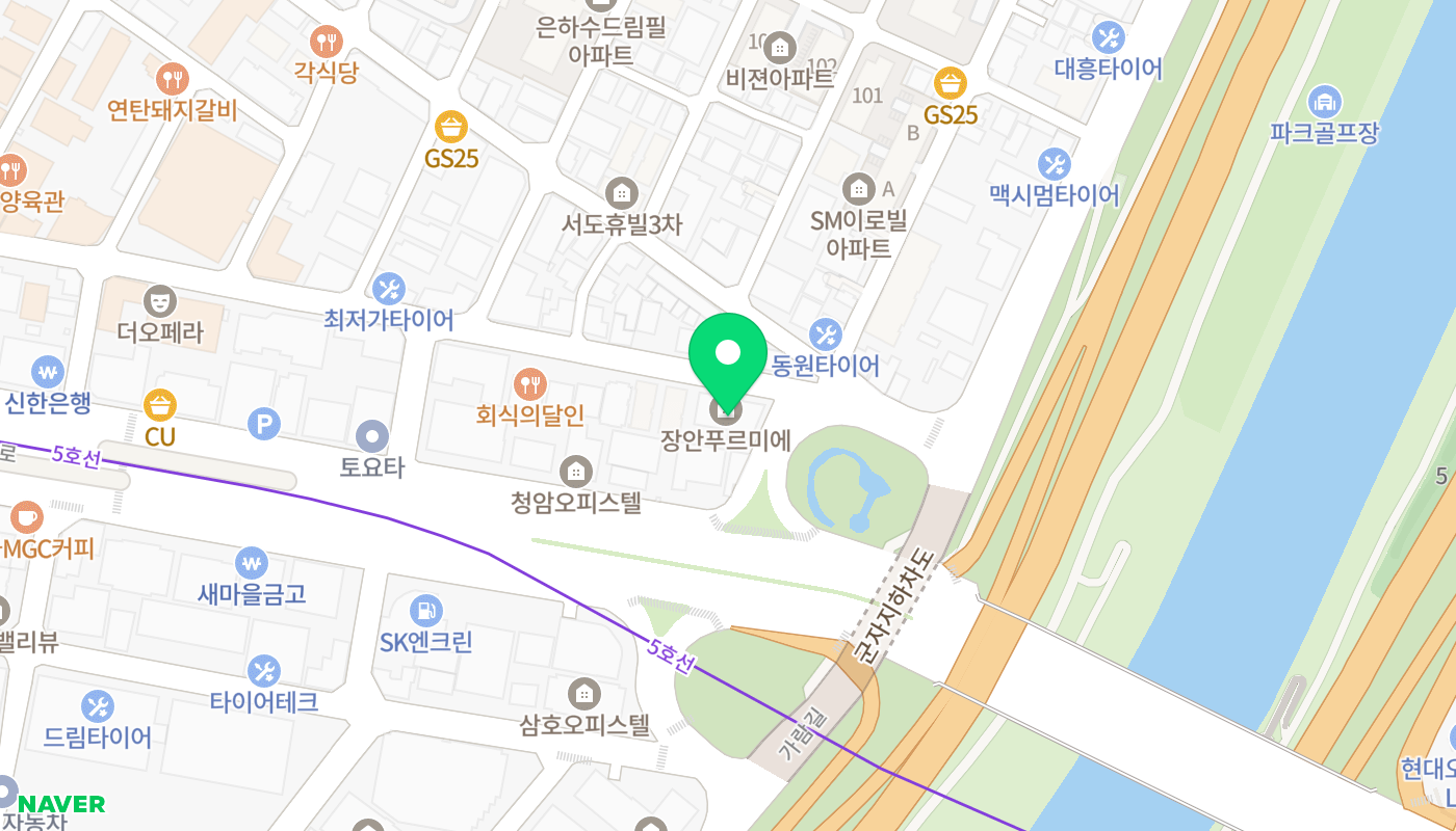 동대문구 아파트 경매 위치 지도