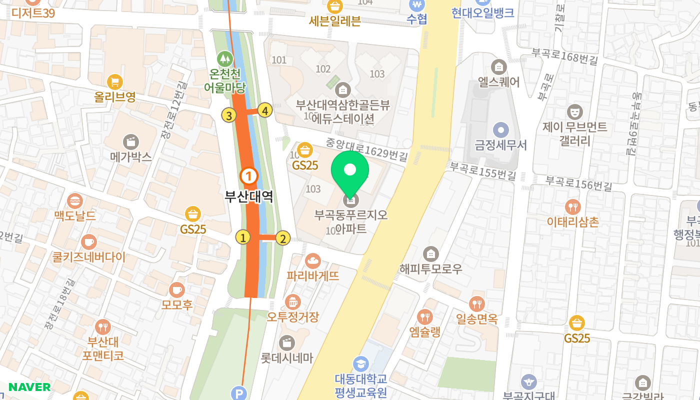 금정구 아파트 경매 위치 지도