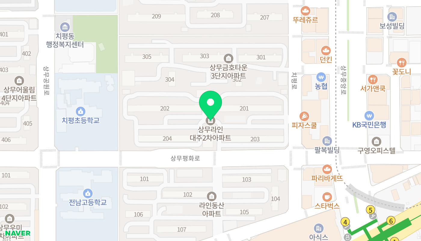 서구 아파트 경매 위치 지도