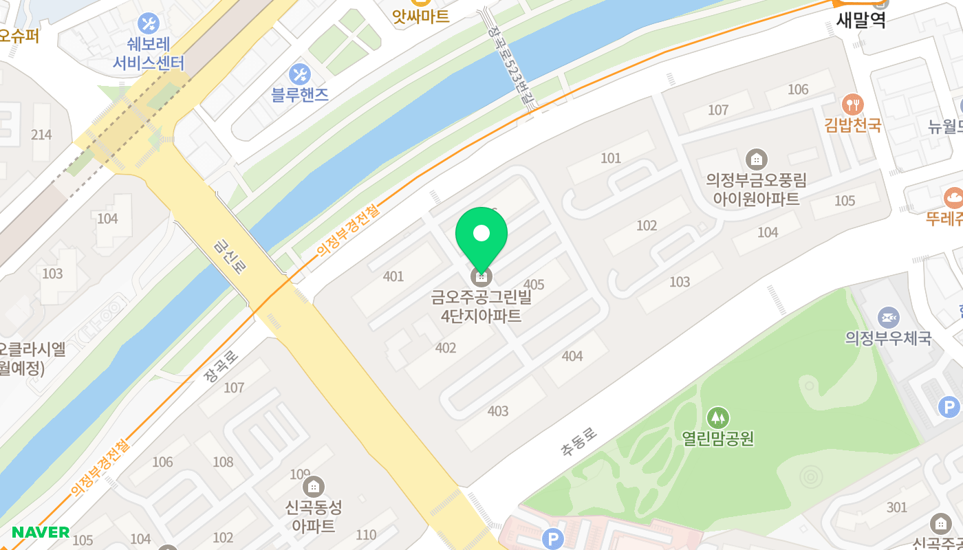 의정부시 아파트 경매 위치 지도