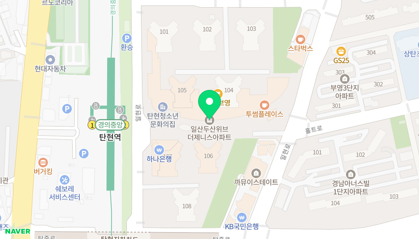 고양시 일산서구 아파트 경매 위치 지도
