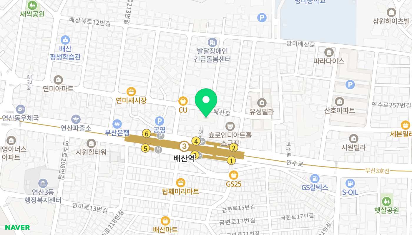 연제구 아파트 경매 위치 지도
