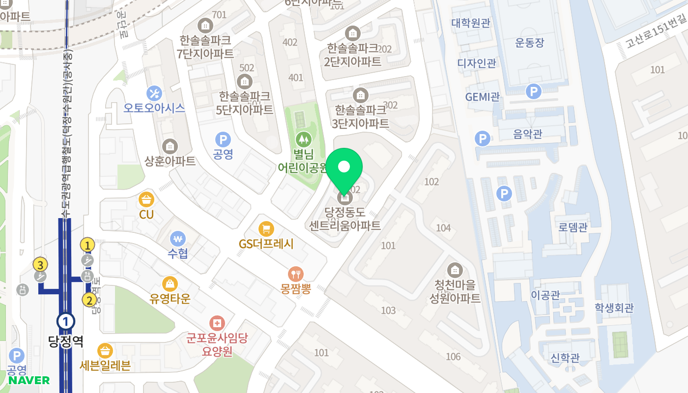 군포시 아파트 경매 위치 지도