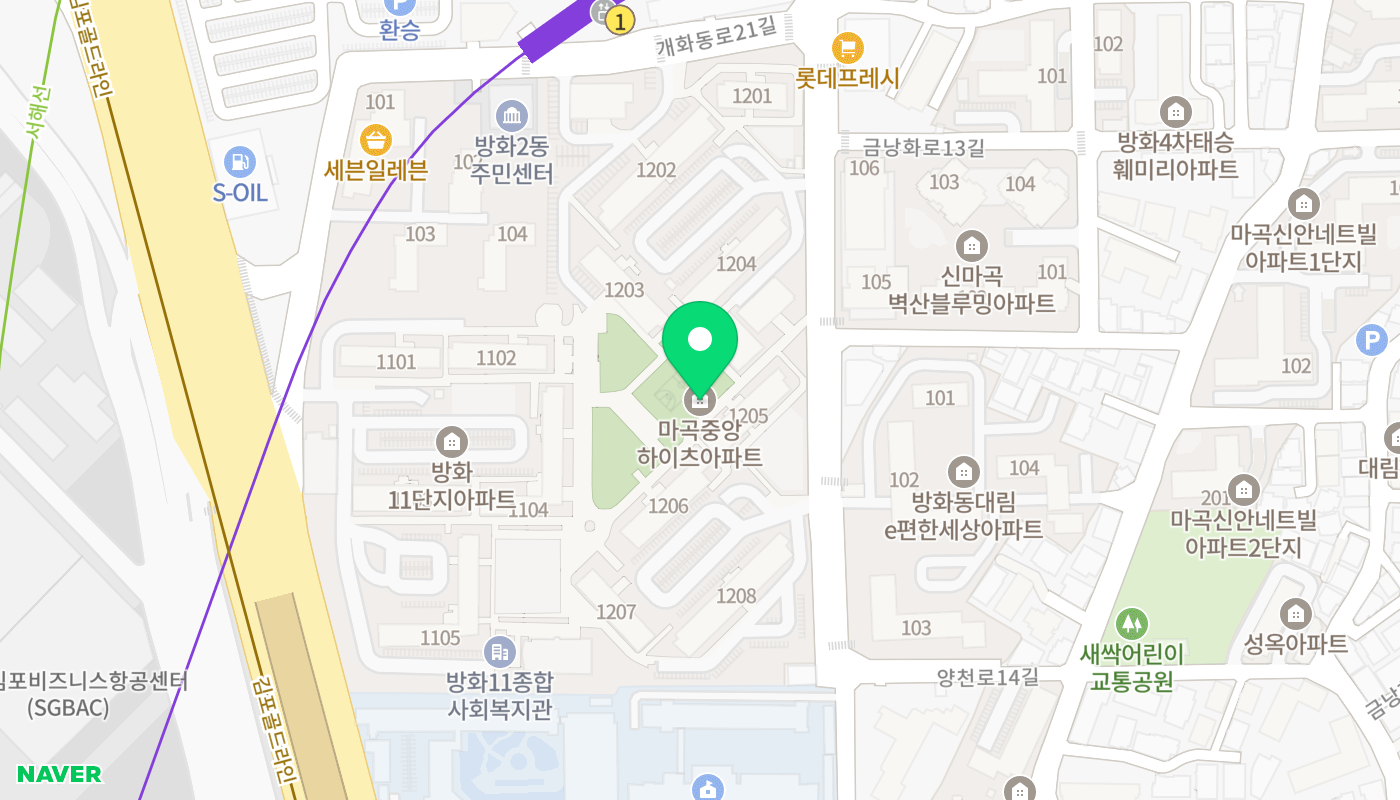 강서구 아파트 경매 위치 지도