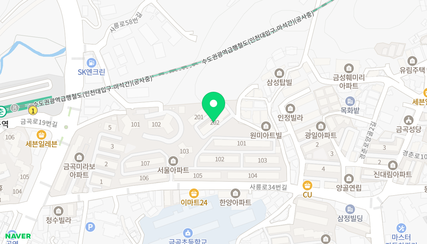 남양주시 아파트 경매 위치 지도