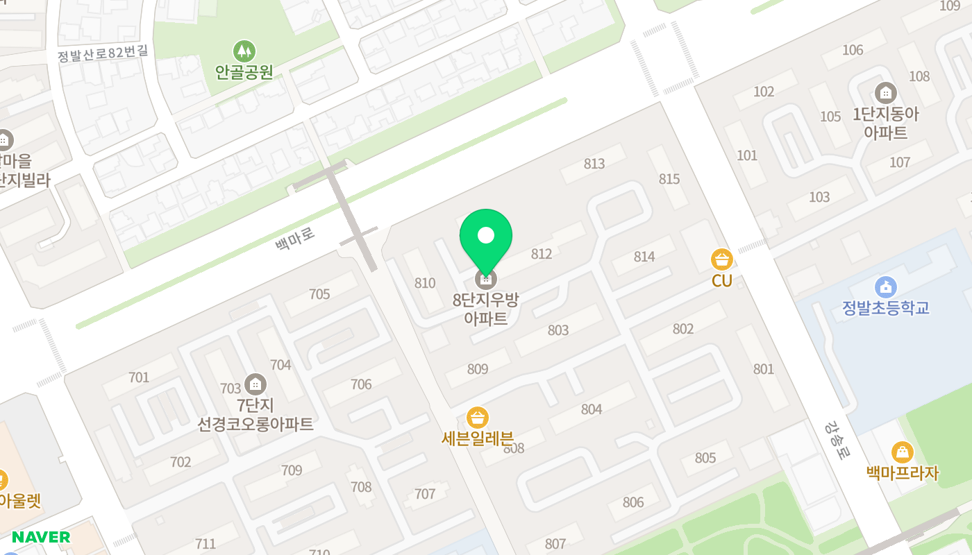 고양시 일산동구 아파트 경매 위치 지도