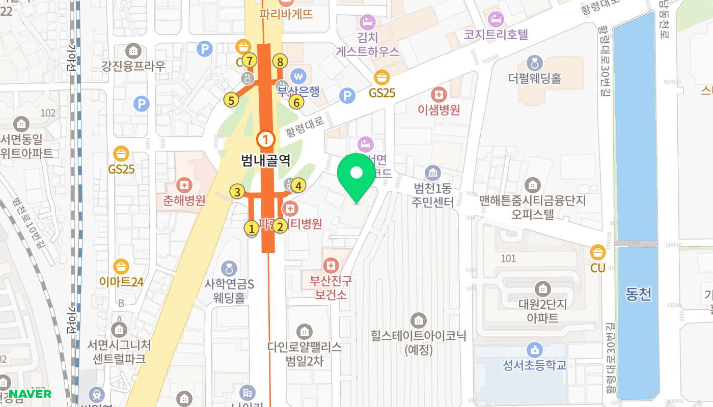 부산진구 아파트 경매 위치 지도