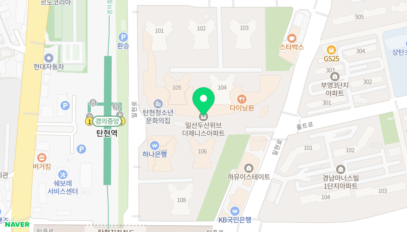 고양시 일산서구 아파트 경매 위치 지도