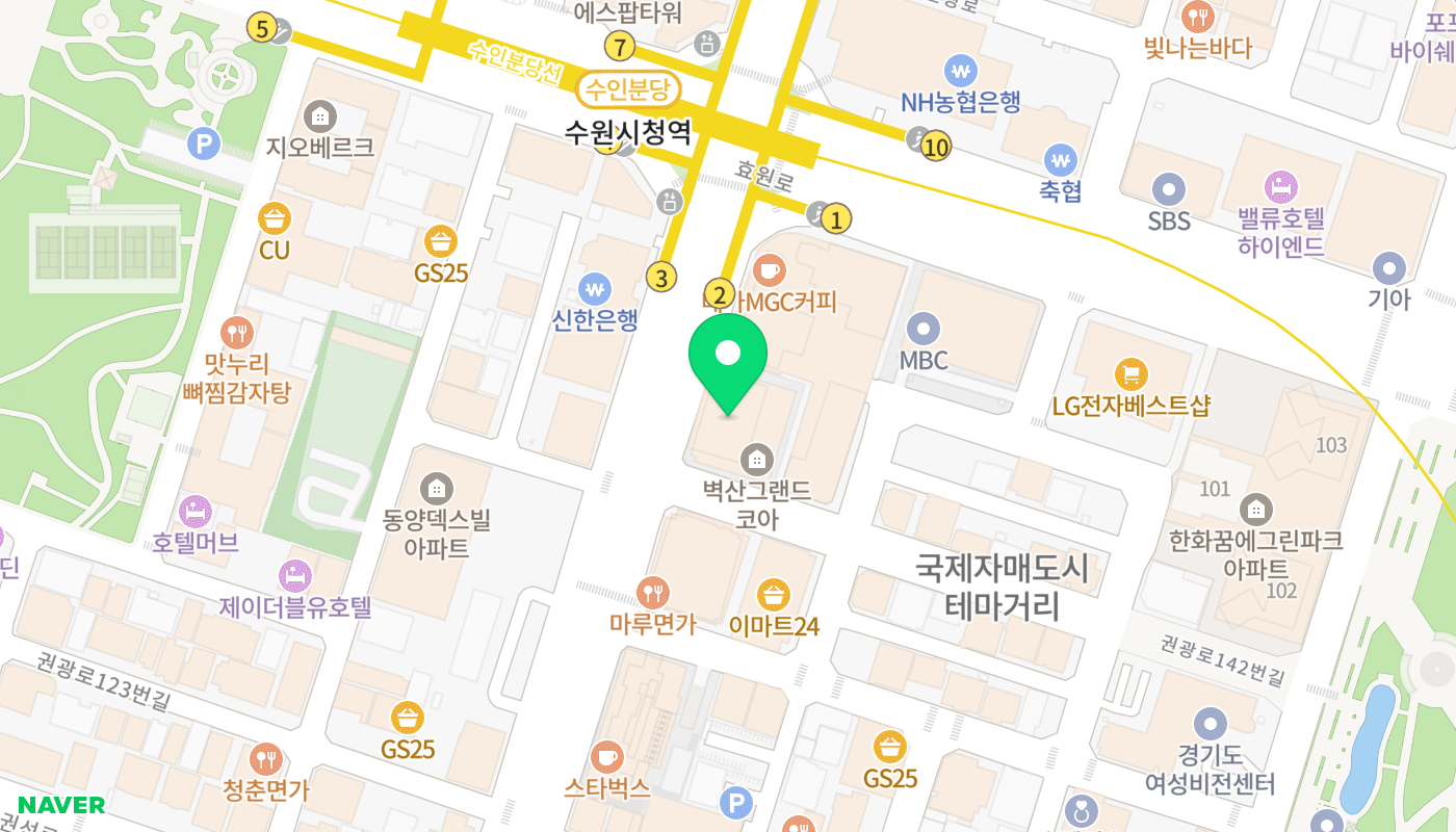 수원시 팔달구 아파트 경매 위치 지도