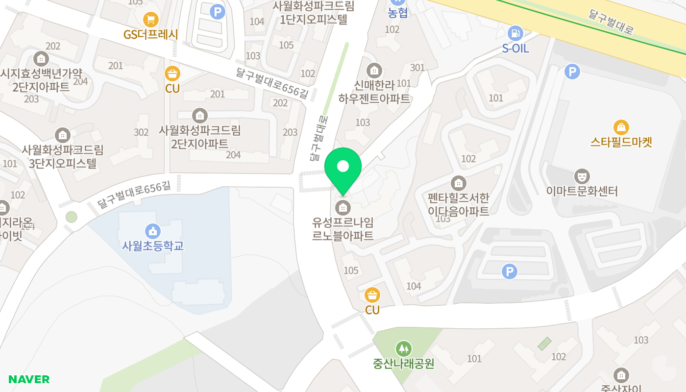 수성구 아파트 경매 위치 지도