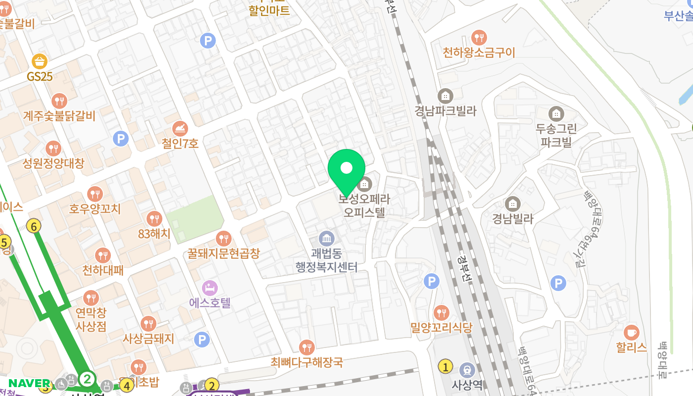 사상구 아파트 경매 위치 지도