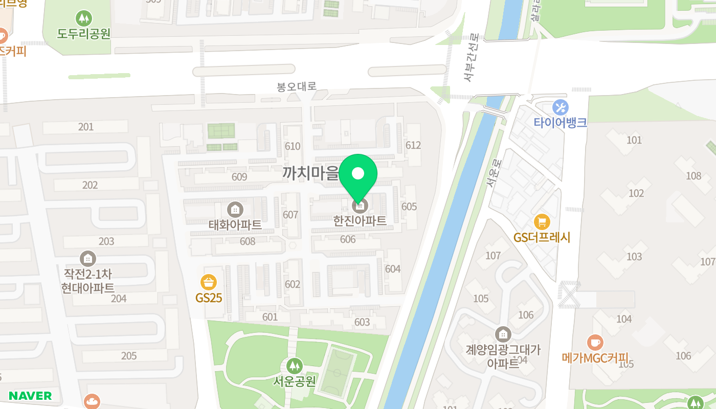 계양구 아파트 경매 위치 지도