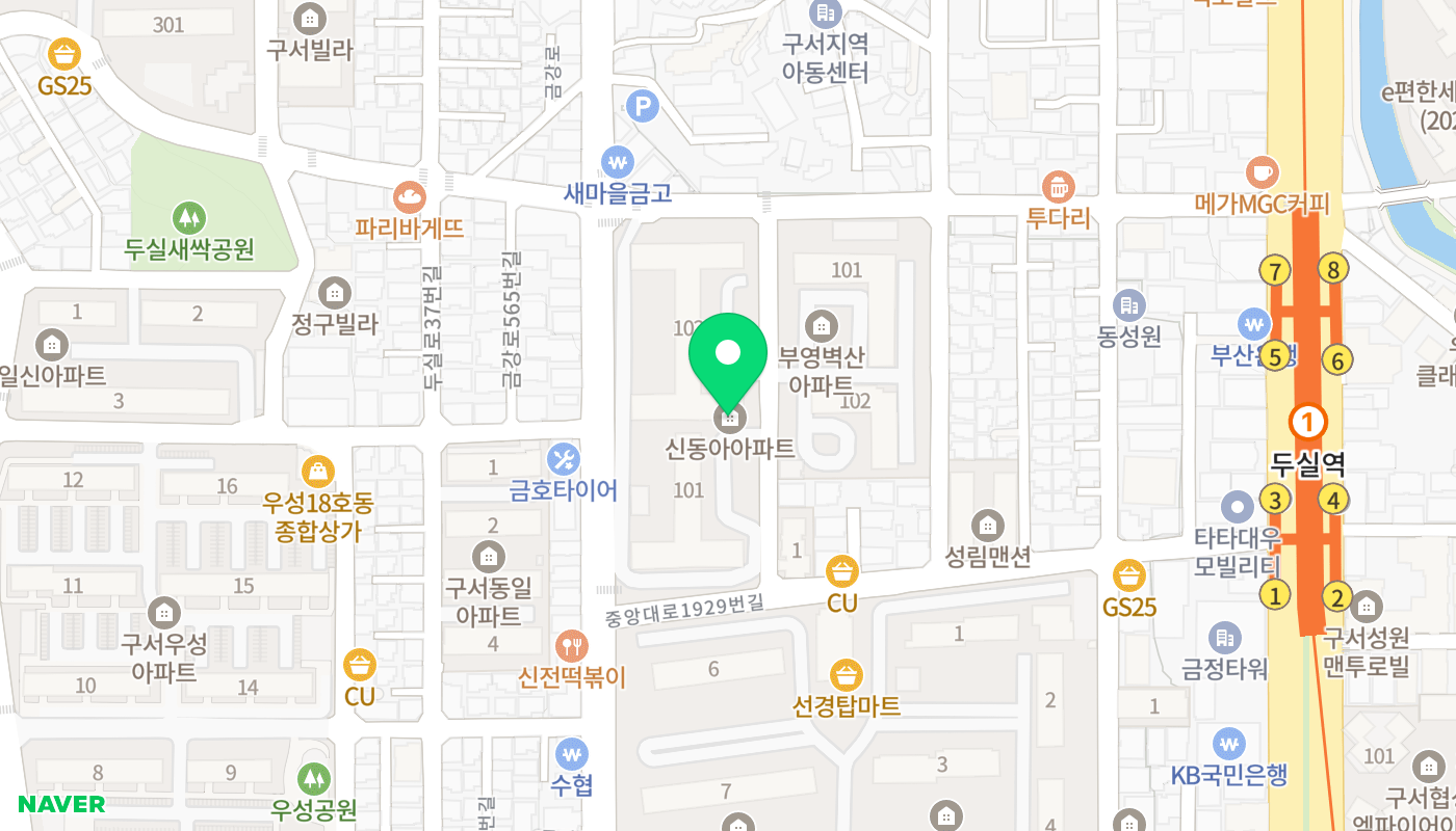 금정구 아파트 경매 위치 지도