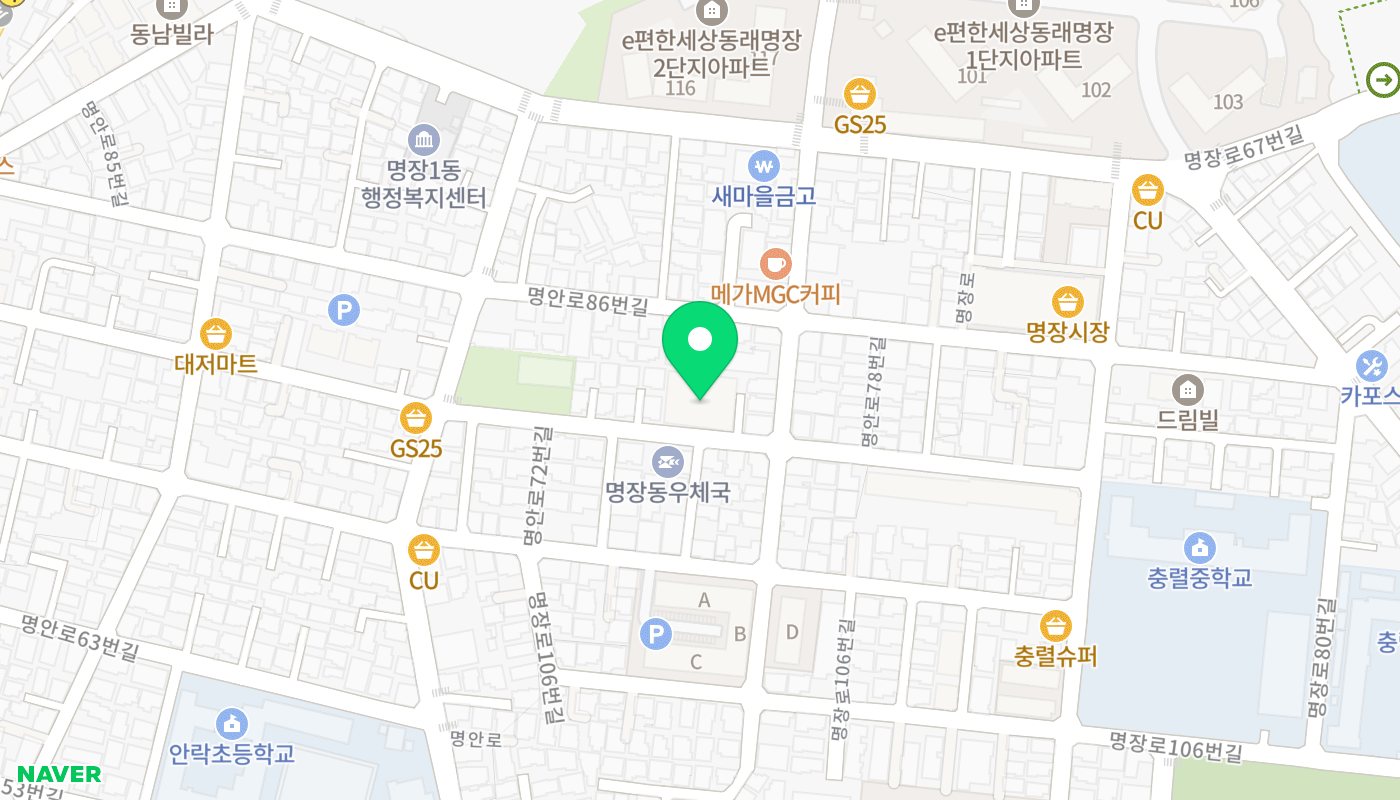 동래구 아파트 경매 위치 지도