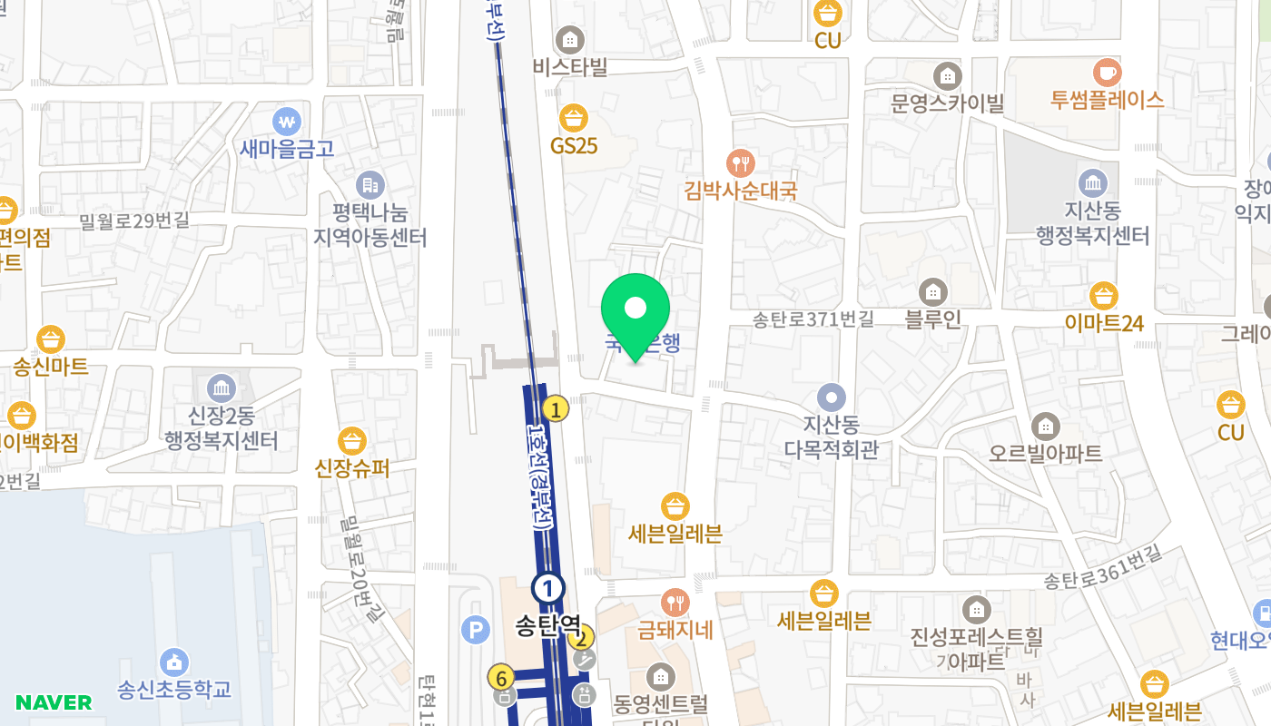 평택시 아파트 경매 위치 지도