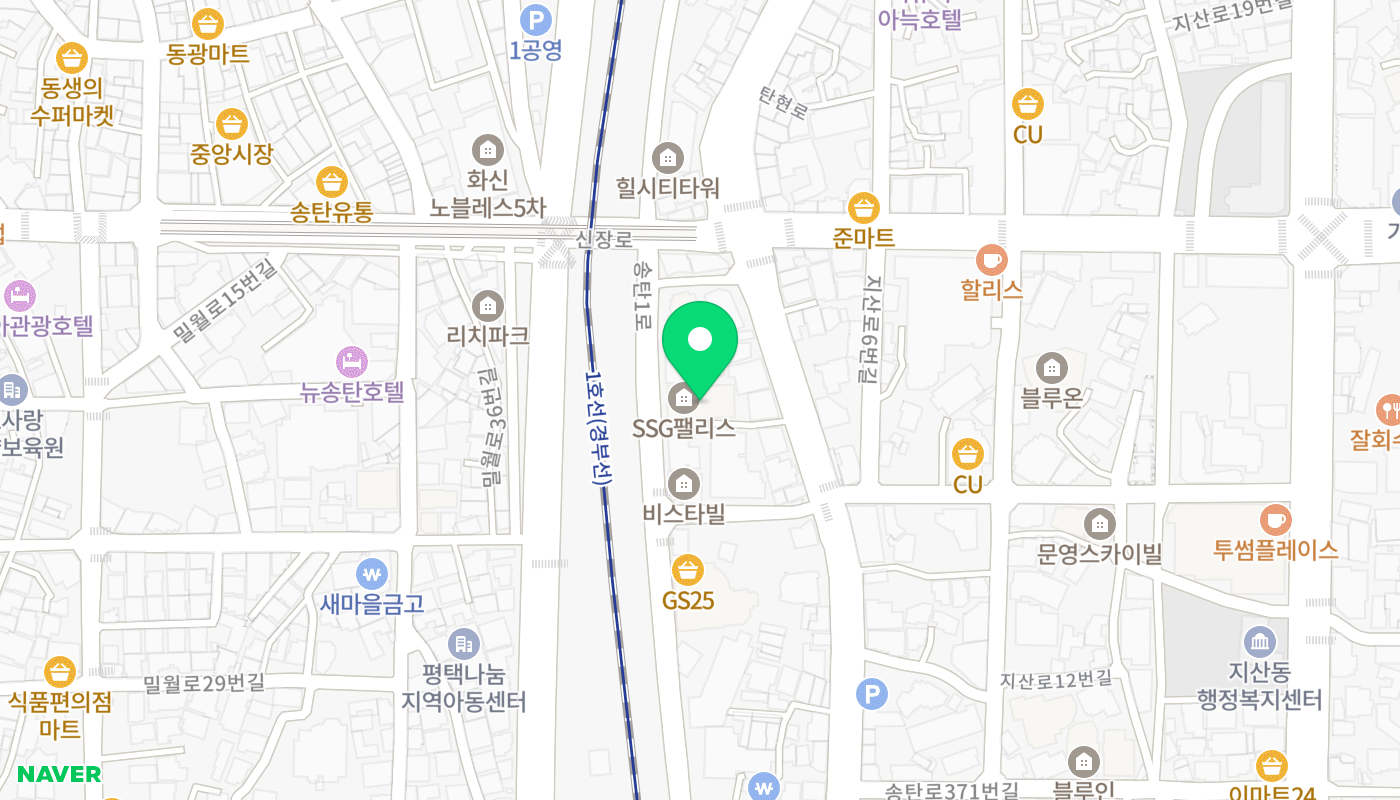 평택시 아파트 경매 위치 지도
