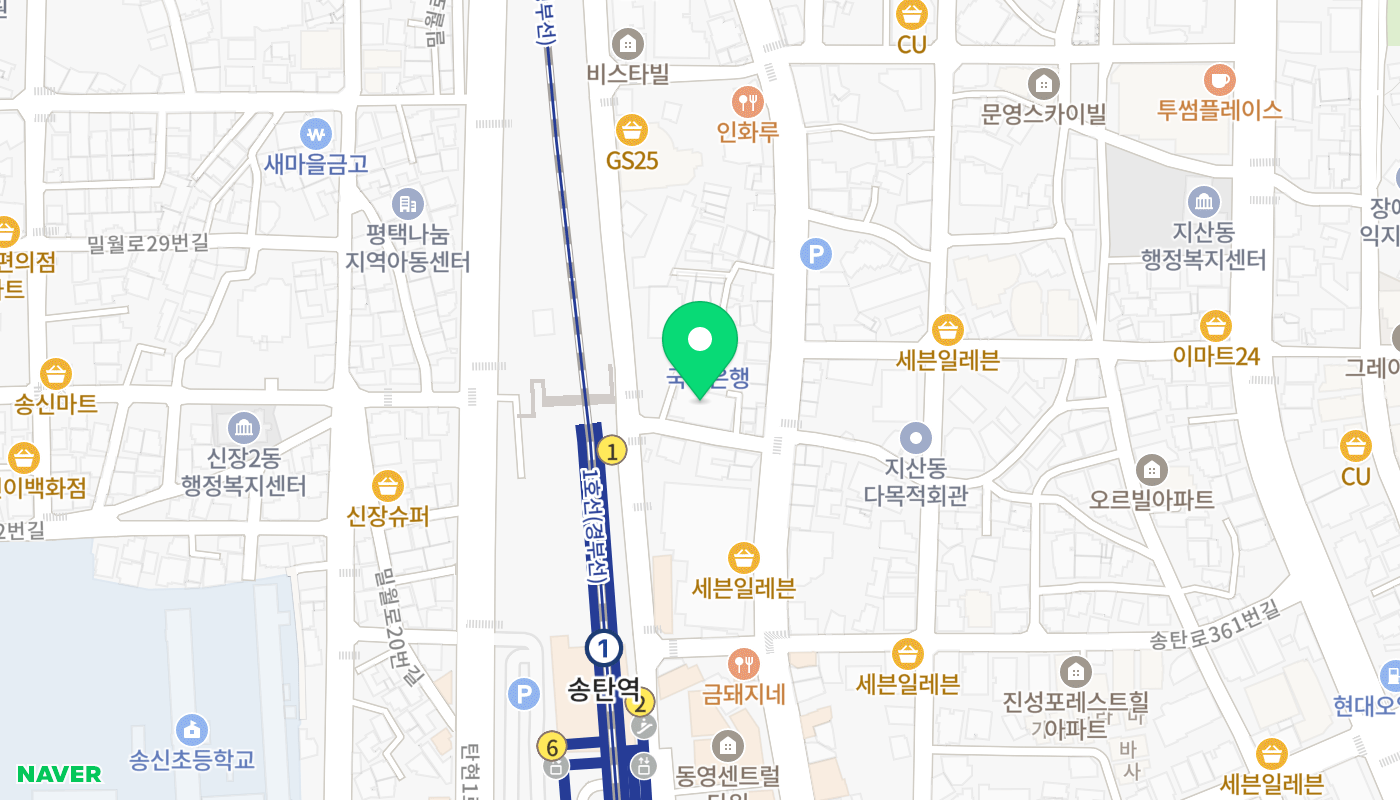 평택시 아파트 경매 위치 지도