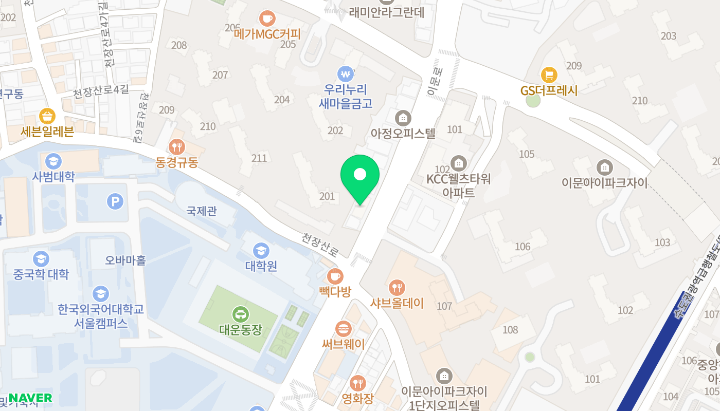 동대문구 아파트 경매 위치 지도
