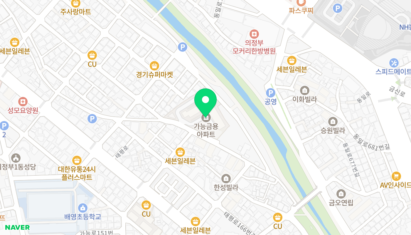 의정부시 아파트 경매 위치 지도