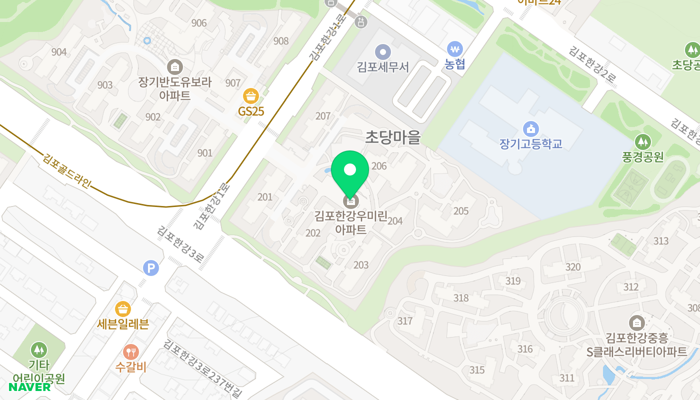김포시 아파트 경매 위치 지도