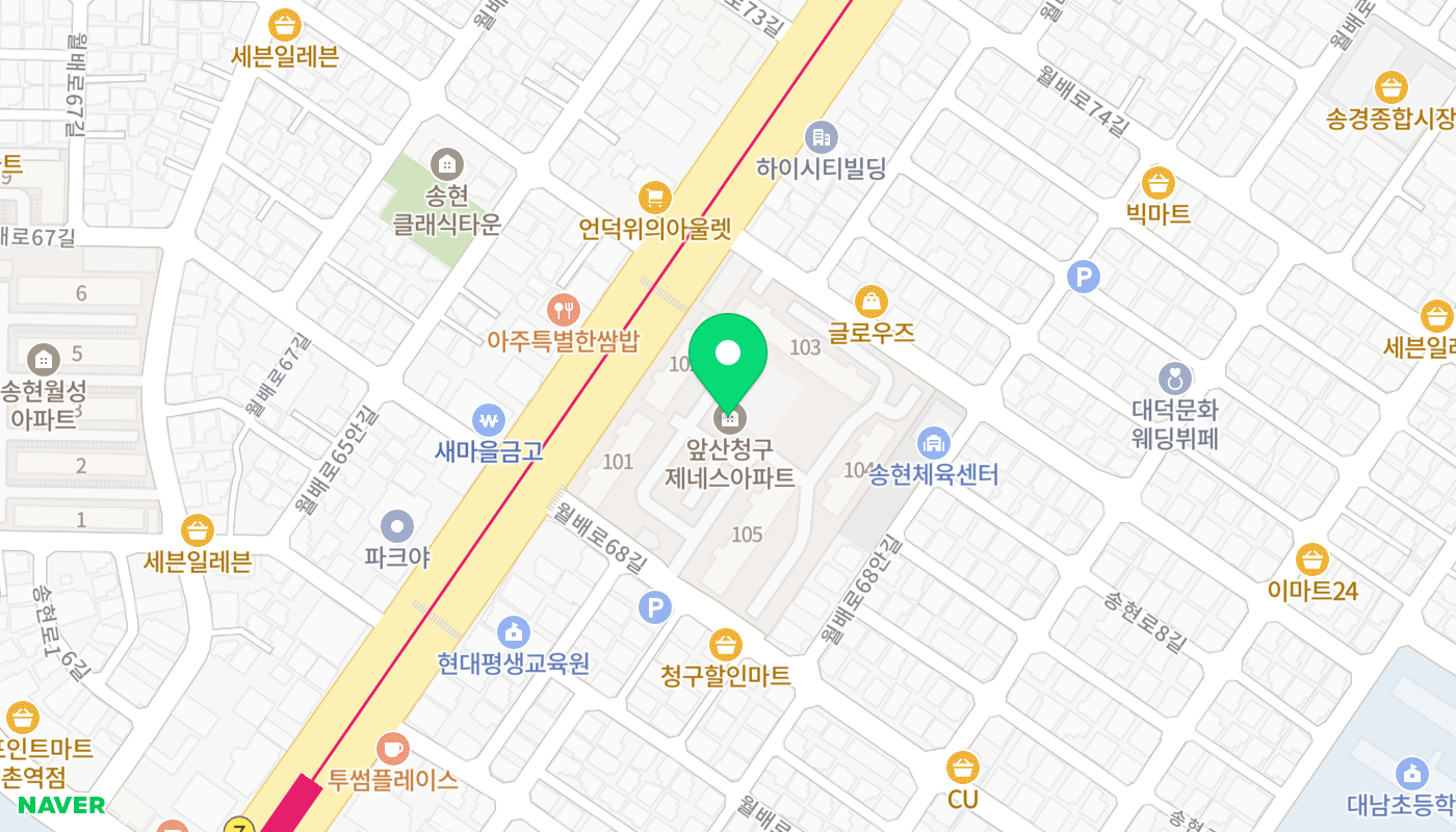 달서구 아파트 경매 위치 지도