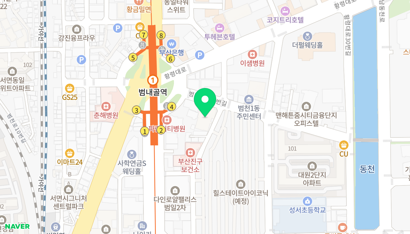 부산진구 아파트 경매 위치 지도