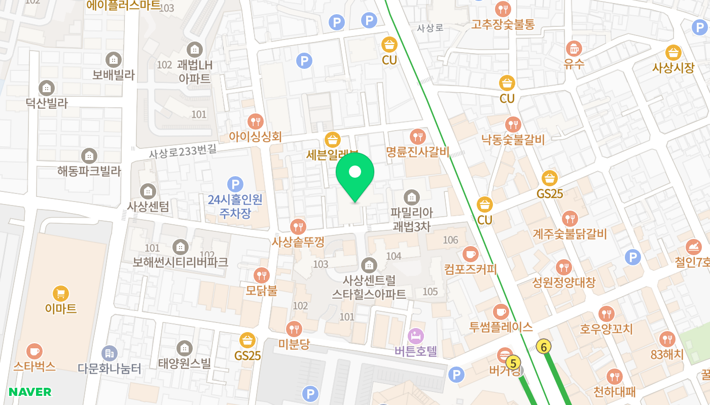 사상구 아파트 경매 위치 지도