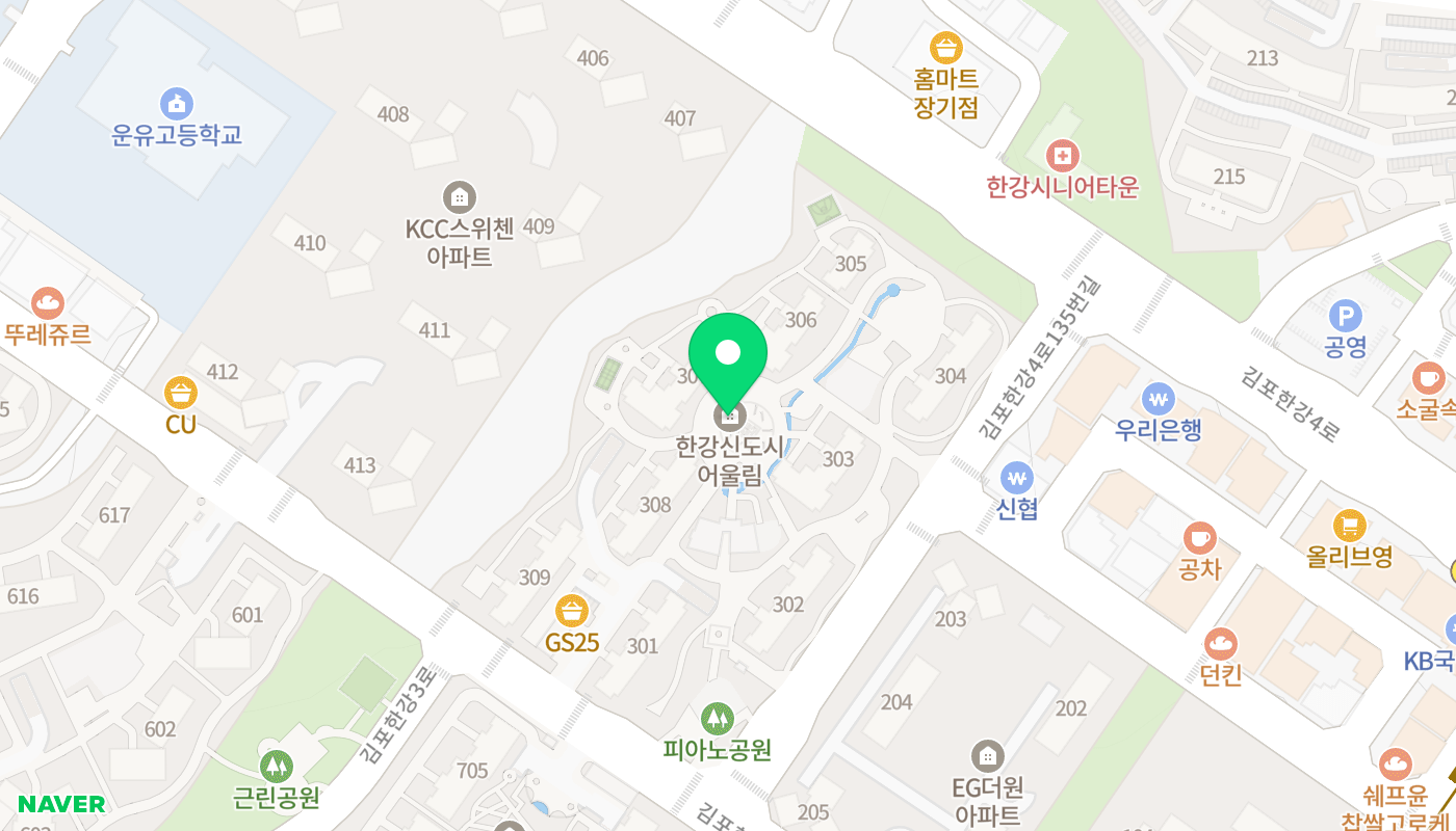 김포시 아파트 경매 위치 지도